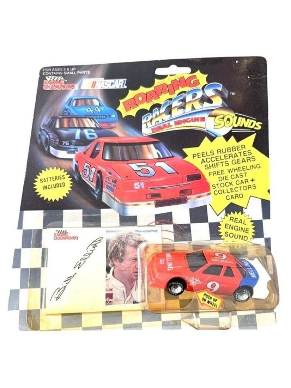 Vintage Racing Champions Die Cast Bill Elliott Melling #9 Roaring Racers Car 199